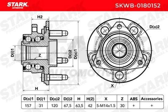 STARK SKWB-0180152 Radlagersatz pro 1 Rad Vorne beidseitig für OPEL 13502785 Bild STARK SKWB-0180152 Radlagersatz pro 1 Rad Vorne beidseitig für OPEL 13502785