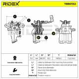 RIDEX 78B0132 Bremssattel Bremszange Hinten rechts für NISSAN 44001BM400