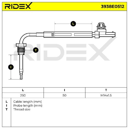 RIDEX 3938E0512 Abgastemperatursensor 2-Polig für OPEL INSIGNIA Caravan 1247806 Bild RIDEX 3938E0512 Abgastemperatursensor 2-Polig für OPEL INSIGNIA Caravan 1247806