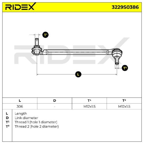 RIDEX 1x Koppelstange Stabilisator Vorne rechts passend für MERCEDES-BENZ Bild RIDEX 1x Koppelstange Stabilisator Vorne rechts passend für MERCEDES-BENZ