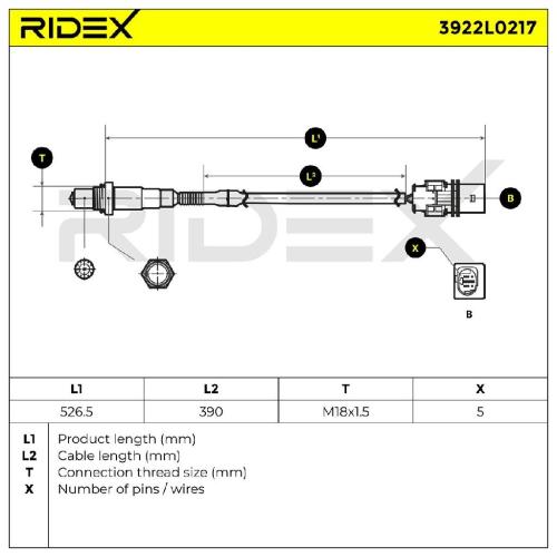 RIDEX 3922L0217 Lambdasonde Oxygen O2 Sensor Beheizt für BMW 3 Touring (E91) Bild RIDEX 3922L0217 Lambdasonde Oxygen O2 Sensor Beheizt für BMW 3 Touring (E91)