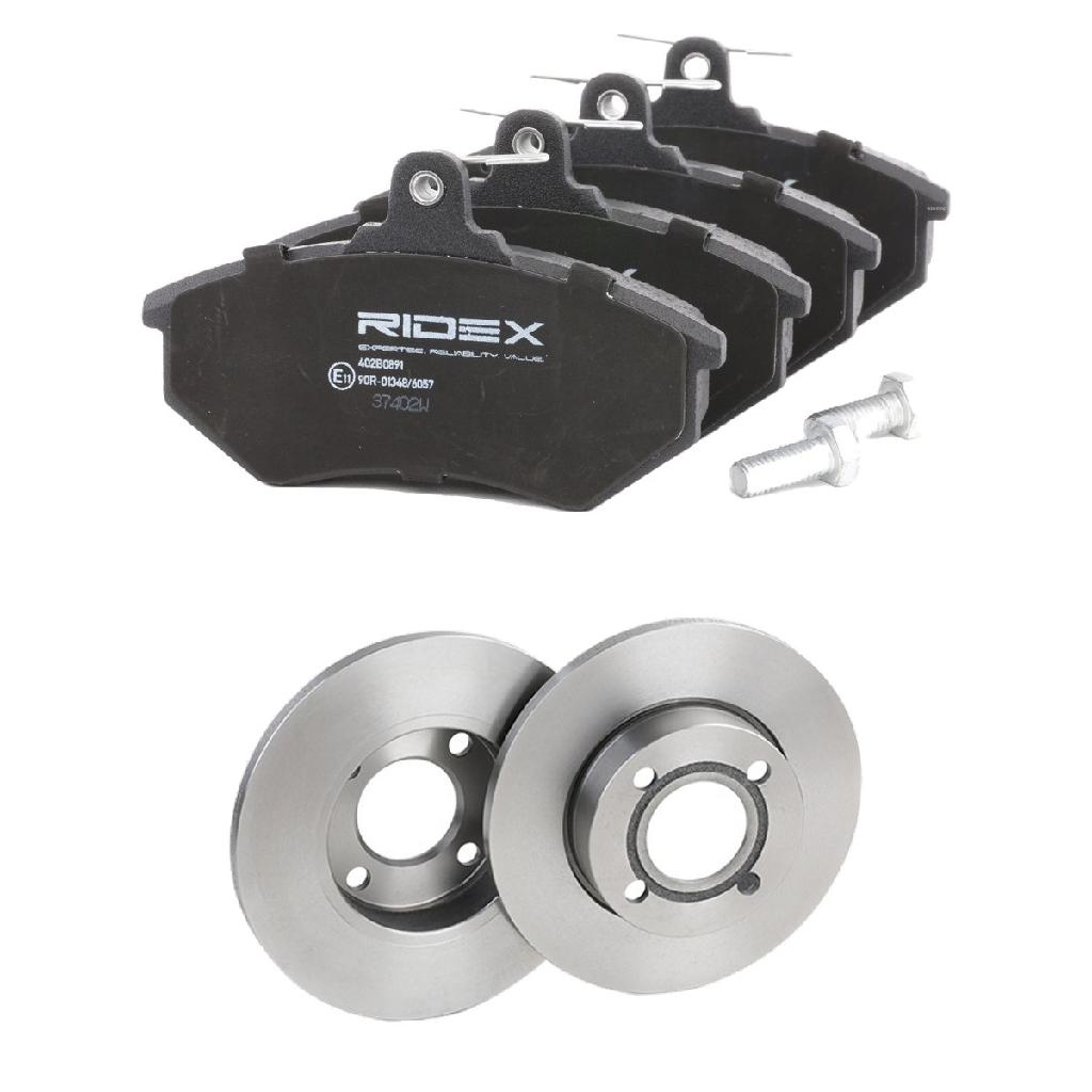 RIDEX Bremsenset Vorne Ø256mm - Bremsscheiben und Beläge für AUDI 80 90 100