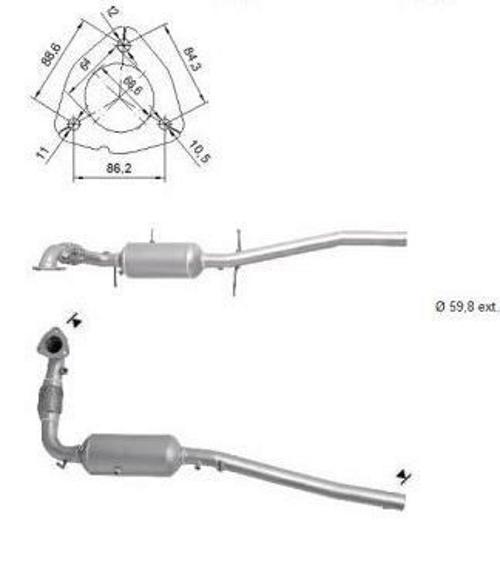 VEGAZ Rußpartikelfilter DPF Euro 5 Abgasanlage Diesel 1450 FK-331SIC für FORD