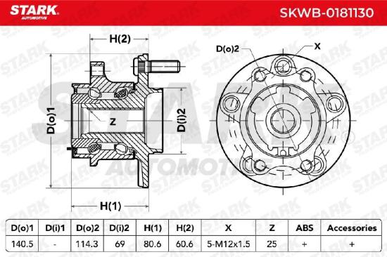 STARK SKWB-0181130 Radlagersatz pro 1 Rad Hinten links rechts Schrägkugellager Bild STARK SKWB-0181130 Radlagersatz pro 1 Rad Hinten links rechts Schrägkugellager