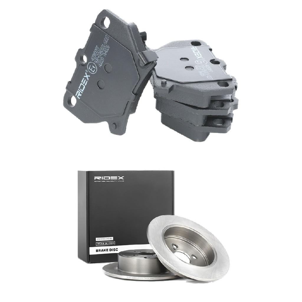 RIDEX Bremsenset Hinten Ø279mm - Bremsscheiben und Beläge für TOYOTA COROLLA