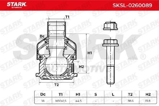 STARK SKSL-0260089 Traggelenk Führungsgelenk Vorne für RENAULT für DACIA Bild STARK SKSL-0260089 Traggelenk Führungsgelenk Vorne für RENAULT für DACIA