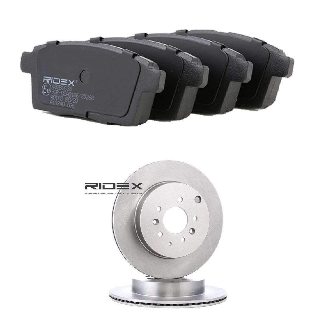 RIDEX Bremsenset Hinten Belüftet Ø325mm - Bremsscheiben und Beläge für MAZDA