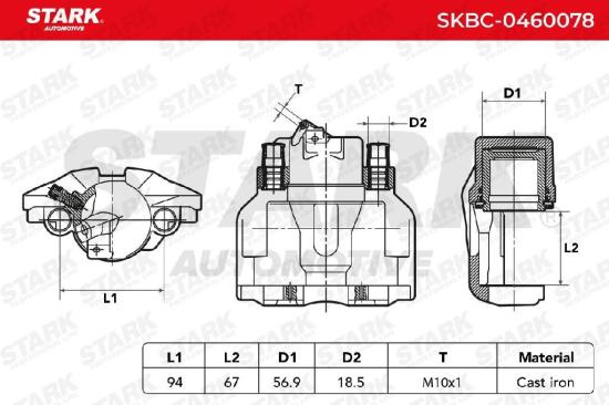 STARK SKBC-0460078 Bremssattel Bremszange Vorne rechts für AUDI A6 Avant für Bild STARK SKBC-0460078 Bremssattel Bremszange Vorne rechts für AUDI A6 Avant für