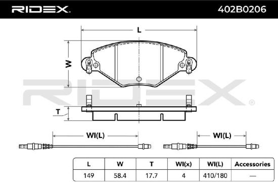 RIDEX Bremsbelagsatz Bremsbeläge Vorne für CITROËN C5 II Break (RE) C5 II (RC) Bild RIDEX Bremsbelagsatz Bremsbeläge Vorne für CITROËN C5 II Break (RE) C5 II (RC)