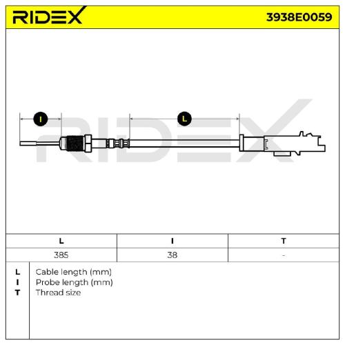 RIDEX 3938E0059 Abgastemperatursensor 2-Polig für CITROËN C4 Grand Picasso I Bild RIDEX 3938E0059 Abgastemperatursensor 2-Polig für CITROËN C4 Grand Picasso I