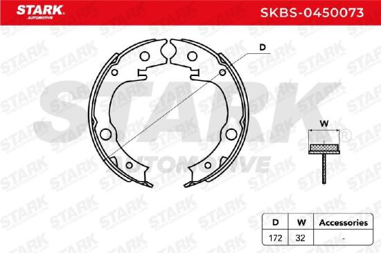 STARK Bremsbacken Satz für Trommelbremse Hinten ohne Handbremshebel für TOYOTA Bild STARK Bremsbacken Satz für Trommelbremse Hinten ohne Handbremshebel für TOYOTA