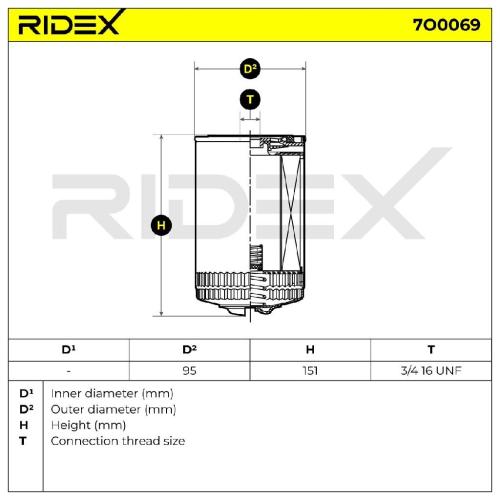 RIDEX Ölfilter Motorölfilter Anschraubfilter 7O0069 für VW Transporter T1V Bus Bild RIDEX Ölfilter Motorölfilter Anschraubfilter 7O0069 für VW Transporter T1V Bus