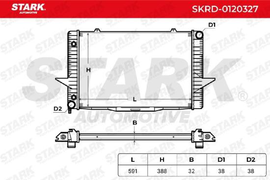 STARK SKRD-0120327 Motorkühler / Wasserkühler für VOLVO V70 I (875, 876) 8602561 Bild STARK SKRD-0120327 Motorkühler / Wasserkühler für VOLVO V70 I (875, 876) 8602561