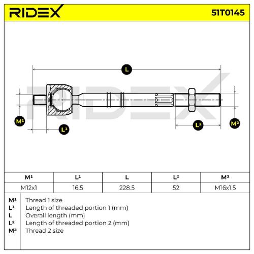 RIDEX Axialgelenk Spurstange passend für PEUGEOT 207 (WA, WC) Bild RIDEX Axialgelenk Spurstange passend für PEUGEOT 207 (WA, WC)