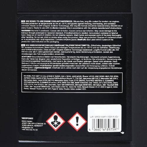 RIDEX Kühlmittel Kühlflüssigkeit G12 Rot Fertigmischung 5L Kühlerfrostschutz bis Bild RIDEX Kühlmittel Kühlflüssigkeit G12 Rot Fertigmischung 5L Kühlerfrostschutz bis