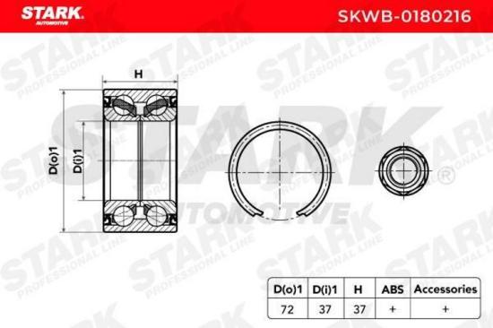 STARK SKWB-0180216 Radlagersatz pro 1 Rad Vorne Schrägkugellager für OPEL Bild STARK SKWB-0180216 Radlagersatz pro 1 Rad Vorne Schrägkugellager für OPEL