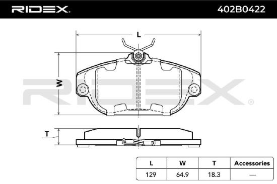 RIDEX Bremsbelagsatz Bremsbeläge Vorne für VOLVO 940 II Kombi (945) 940 Kombi Bild RIDEX Bremsbelagsatz Bremsbeläge Vorne für VOLVO 940 II Kombi (945) 940 Kombi