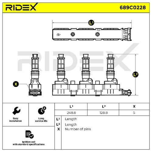 RIDEX 689C0228 Zündspule für OPEL Corsa D Schrägheck (S07) 1208028 90532618 Bild RIDEX 689C0228 Zündspule für OPEL Corsa D Schrägheck (S07) 1208028 90532618