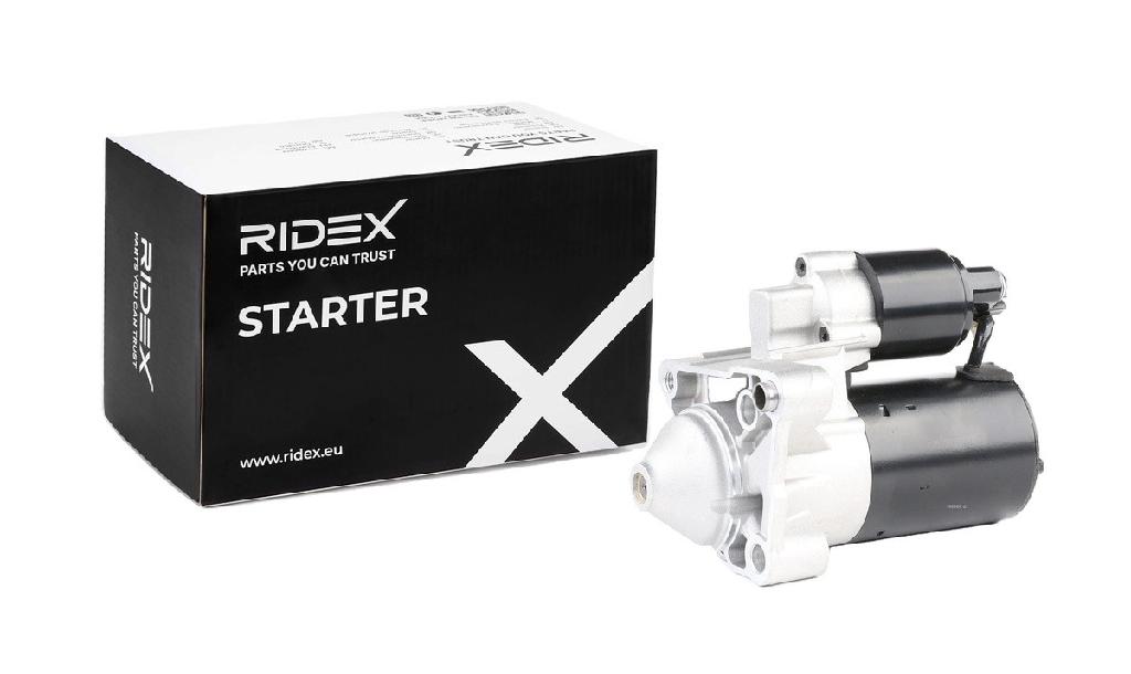 RIDEX Motor Starter/Anlasser 0,9kW für RENAULT Clio 1I (BB0/1/2, CB0/1/2)