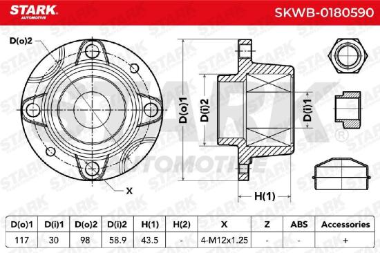 STARK SKWB-0180590 Radlagersatz pro 1 Rad Hinten beidseitig für FIAT PANDA (169) Bild STARK SKWB-0180590 Radlagersatz pro 1 Rad Hinten beidseitig für FIAT PANDA (169)