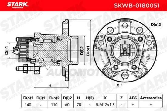 STARK SKWB-0180051 Radlagersatz pro 1 Rad Hinten beidseitig für OPEL Meriva A Bild STARK SKWB-0180051 Radlagersatz pro 1 Rad Hinten beidseitig für OPEL Meriva A