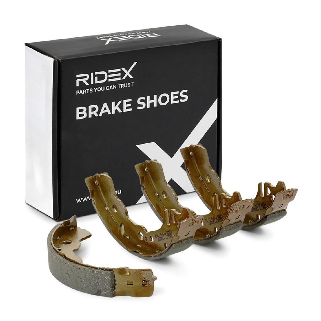 RIDEX Bremsbacken Satz für Trommelbremse Hinten ohne Hebel ohne Handbremshebel