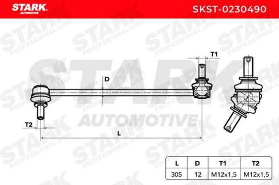 STARK 1x Koppelstange Stabilisator Vorne links passend für MERCEDES-BENZ GLK Bild STARK 1x Koppelstange Stabilisator Vorne links passend für MERCEDES-BENZ GLK