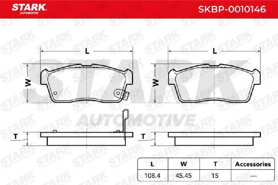 STARK Bremsbelagsatz Bremsbeläge Vorne für DAIHATSU SIRION (M3) für SUZUKI Alto Bild STARK Bremsbelagsatz Bremsbeläge Vorne für DAIHATSU SIRION (M3) für SUZUKI Alto