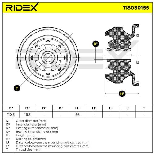 RIDEX 1180S0155 Federbeinstützlager ohne Kugellager Vorne 6393230120 A6393230520 Bild RIDEX 1180S0155 Federbeinstützlager ohne Kugellager Vorne 6393230120 A6393230520
