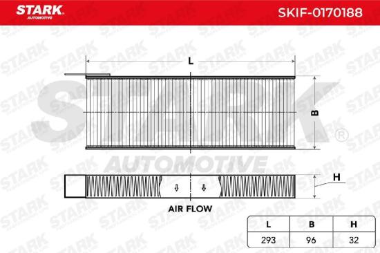 STARK SKIF-0170188 Innenraumfilter Pollenfilter Aktivkohlefilter Höhe: 30 Länge: Bild STARK SKIF-0170188 Innenraumfilter Pollenfilter Aktivkohlefilter Höhe: 30 Länge: