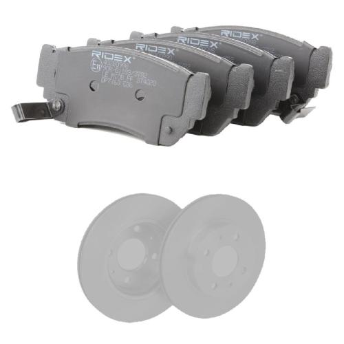 RIDEX Bremsenset Vorne Belüftet Ø240mm - Bremsscheiben und Beläge für NISSAN Bild RIDEX Bremsenset Vorne Belüftet Ø240mm - Bremsscheiben und Beläge für NISSAN