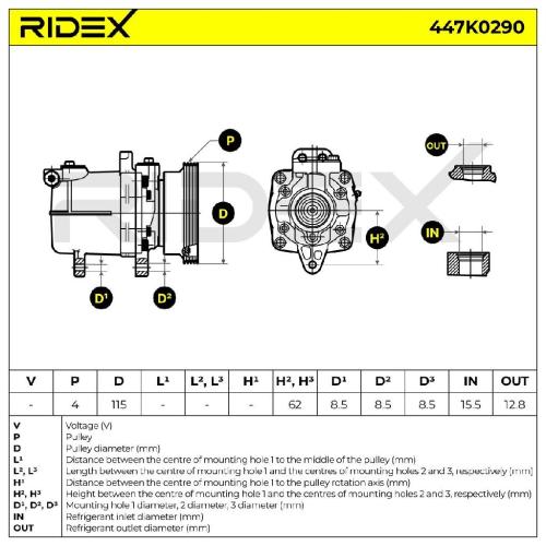 RIDEX A/C Kompressor für Klimaanlage Klimakompressor PAG 100 mit 115mm für BMW Bild RIDEX A/C Kompressor für Klimaanlage Klimakompressor PAG 100 mit 115mm für BMW