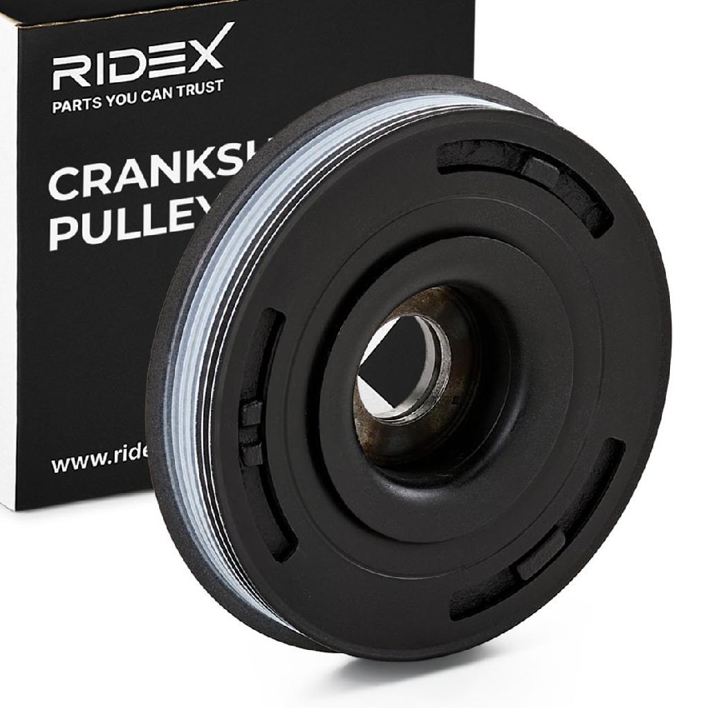 RIDEX 3213B0003 Riemenscheibe Kurbelwelle 153mm 162,00mm für FORD 1205652 515R0