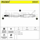 RIDEX Bremsschlauch 83B0631 BREMSSCHLÄUCHE Länge: 304mm für BMW 5 Limousine 7