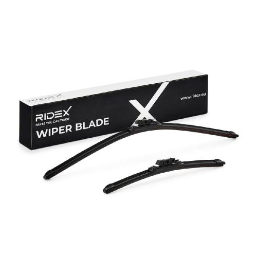 2x RIDEX Scheibenwischer Satz Wischerblätter Satz mit Spoiler Vorne Länge 1: Top Bild 2x RIDEX Scheibenwischer Satz Wischerblätter Satz mit Spoiler Vorne Länge 1: Top