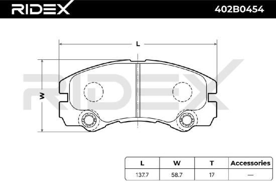 RIDEX Bremsbelagsatz Bremsbeläge Vorne für OPEL Frontera B SUV (U99) Bild RIDEX Bremsbelagsatz Bremsbeläge Vorne für OPEL Frontera B SUV (U99)