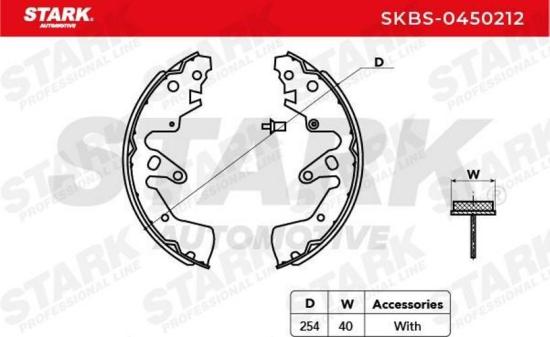 STARK Bremsbacken Satz für Trommelbremse Hinten ohne Hebel ohne Radbremszylinder Bild STARK Bremsbacken Satz für Trommelbremse Hinten ohne Hebel ohne Radbremszylinder