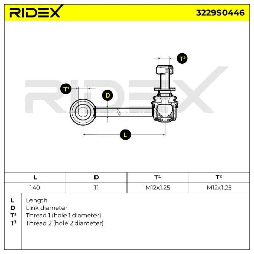 RIDEX 1x Koppelstange Stabilisator Vorne rechts für TOYOTA HILUX III Pick-up Bild RIDEX 1x Koppelstange Stabilisator Vorne rechts für TOYOTA HILUX III Pick-up