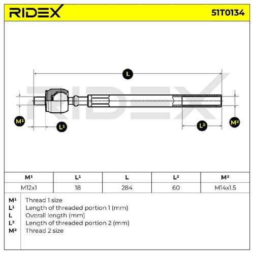 RIDEX Axialgelenk Spurstange Vorne links rechts beidseitig für RENAULT SUPER 5 Bild RIDEX Axialgelenk Spurstange Vorne links rechts beidseitig für RENAULT SUPER 5