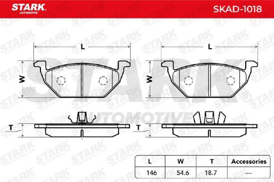 STARK Bremsbelagsatz Bremsbeläge Vorne für VW Golf 1V Schrägheck (1J1) Golf 5I Bild STARK Bremsbelagsatz Bremsbeläge Vorne für VW Golf 1V Schrägheck (1J1) Golf 5I