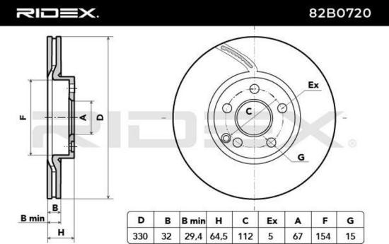 RIDEX 82B0720 2x Bremsscheiben Vorne Ø330mm Belüftet 2044210000 2044212912 Bild RIDEX 82B0720 2x Bremsscheiben Vorne Ø330mm Belüftet 2044210000 2044212912