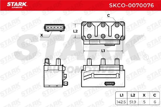 STARK SKCO-0070076 Zündspule Anschlussanzahl 5 für VW Golf 1V Schrägheck (1J1) Bild STARK SKCO-0070076 Zündspule Anschlussanzahl 5 für VW Golf 1V Schrägheck (1J1)