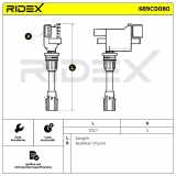 RIDEX 689C0080 Zündspule für MAZDA 323 F VI (BJ) FFY118100 FP8518100A FP8518100B