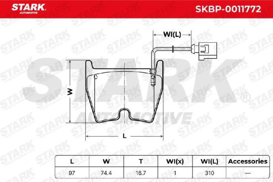STARK Bremsbelagsatz Bremsbeläge Vorne für AUDI A4 B9 Avant (8W5, 8WD) Q3 Bild STARK Bremsbelagsatz Bremsbeläge Vorne für AUDI A4 B9 Avant (8W5, 8WD) Q3