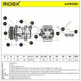 RIDEX A/C Kompressor für Klimaanlage Klimakompressor mit ID: SD6V12 Kältemittel: