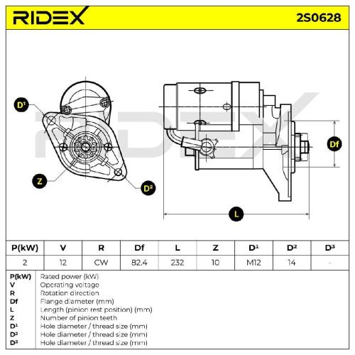 RIDEX Motor Starter/Anlasser 2,0kW für TOYOTA LAND CRUISER für VW Taro Pickup Bild RIDEX Motor Starter/Anlasser 2,0kW für TOYOTA LAND CRUISER für VW Taro Pickup