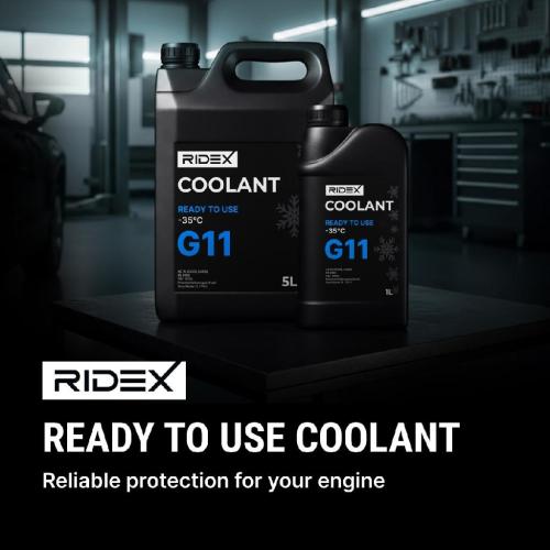 RIDEX Kühlmittel Kühlflüssigkeit G11 Blau Fertigmischung 5L Kühlerfrostschutz Bild RIDEX Kühlmittel Kühlflüssigkeit G11 Blau Fertigmischung 5L Kühlerfrostschutz