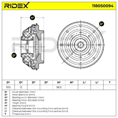 RIDEX 1180S0094 Federbeinstützlager mit Kugellager Vorne für OPEL 0344653 Bild RIDEX 1180S0094 Federbeinstützlager mit Kugellager Vorne für OPEL 0344653
