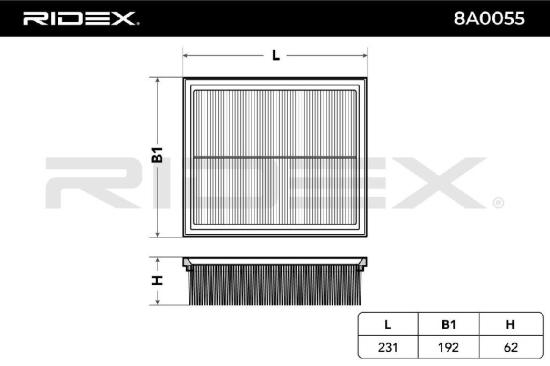 RIDEX 8A0055 Motor Luftfilter Umluftfilter Filtereinsatz für RENAULT Clio 1I Bild RIDEX 8A0055 Motor Luftfilter Umluftfilter Filtereinsatz für RENAULT Clio 1I