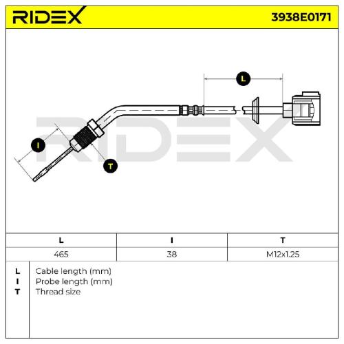 RIDEX 3938E0171 Abgastemperatursensor 2-Polig für MITSUBISHI ASX (GAW) 1587A040 Bild RIDEX 3938E0171 Abgastemperatursensor 2-Polig für MITSUBISHI ASX (GAW) 1587A040